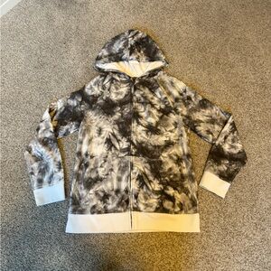 Cat & Jack Black and White Tie-Dye Hoodie. Large 12-14